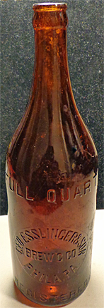 GEORGE ESSLINGER & SON BREWING COMPANY EMBOSSED BEER BOTTLE